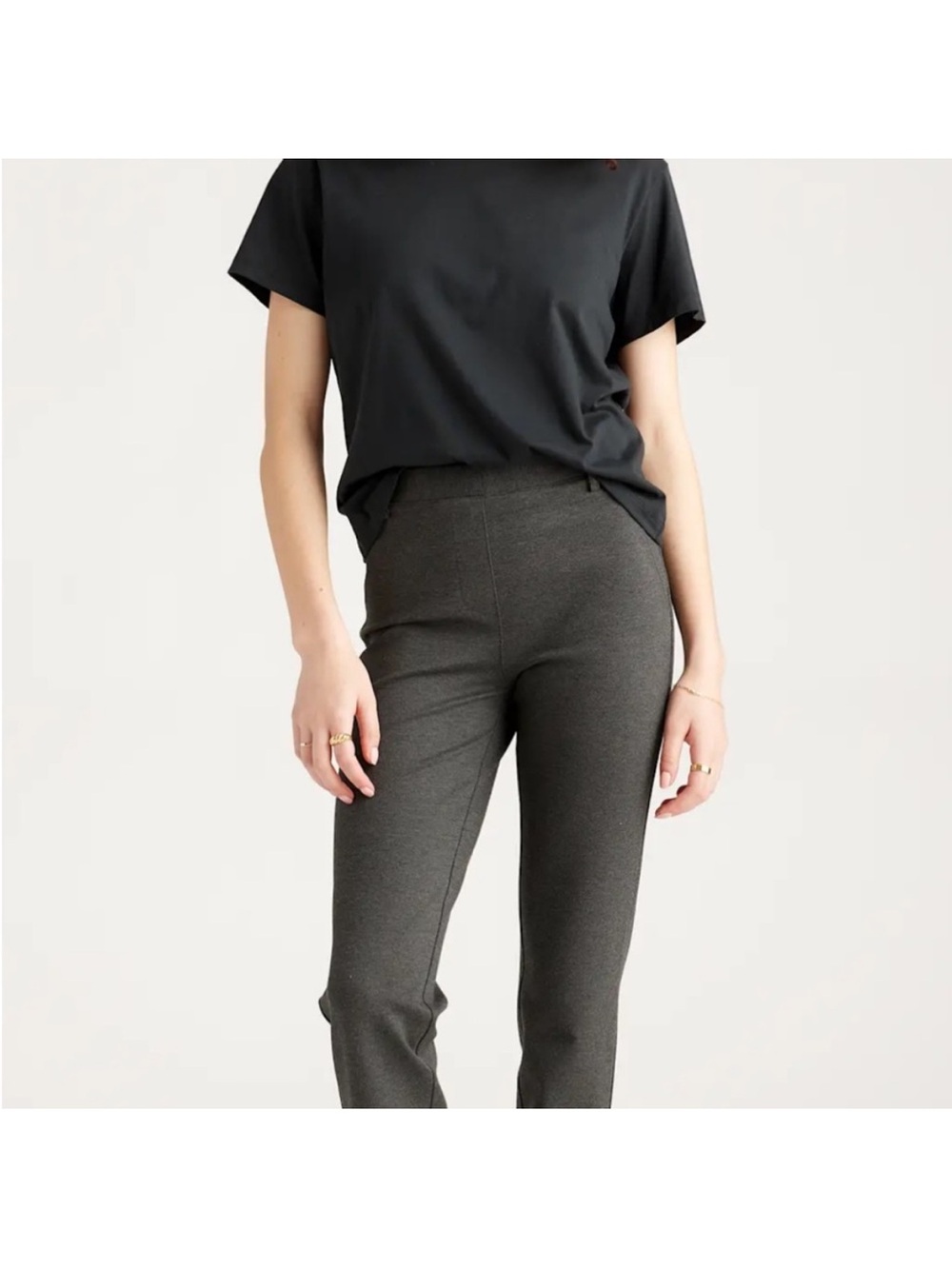 Quince Women's Straight Leg Pants in Charcoal Gray